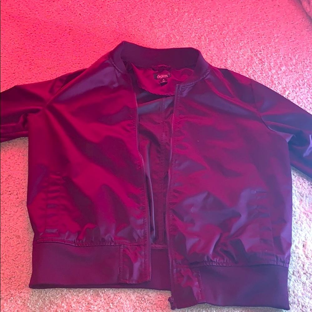 leather zip up jacket